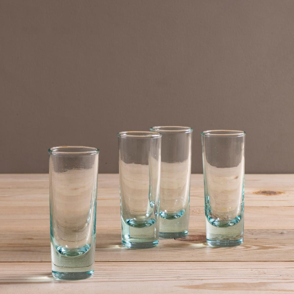 Be Home Premium Recycled Glass Shot Glass Set Of 4