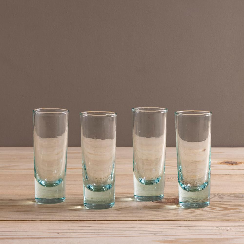 be home Premium Recycled Glass Shot Glass Set of 4