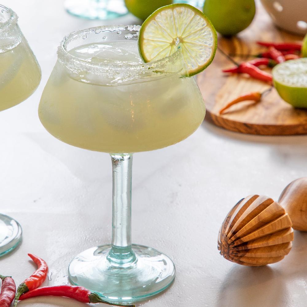 Be Home Premium Recycled Margarita Glass Set Of 4