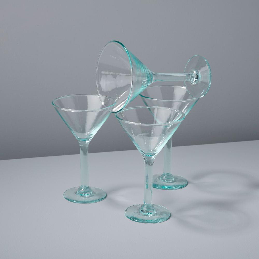 Be Home Premium Recycled Martini Glass Set Of 4