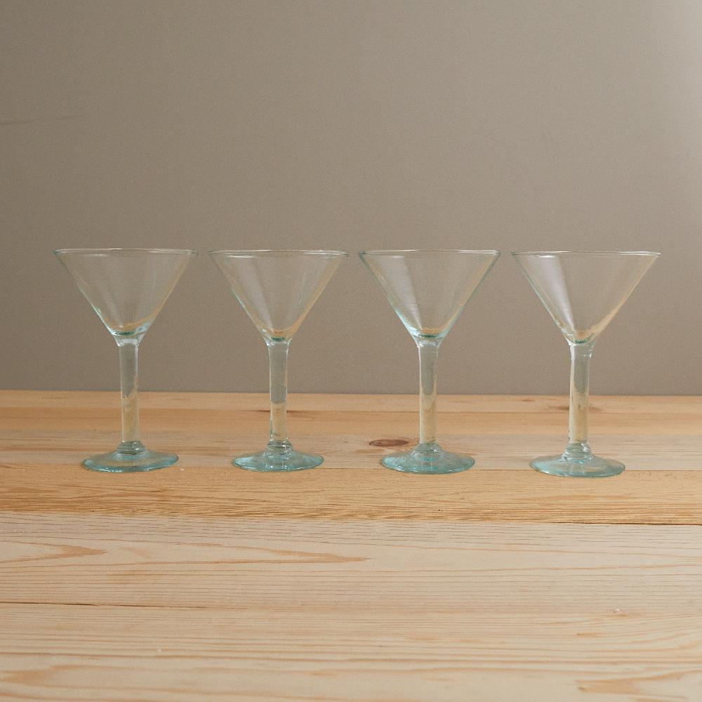 be home Premium Recycled Martini Glass Set of 4