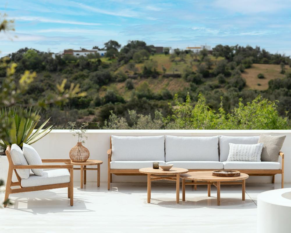 Be Home Quatro Solid Teak Outdoor Coffee Table 27"