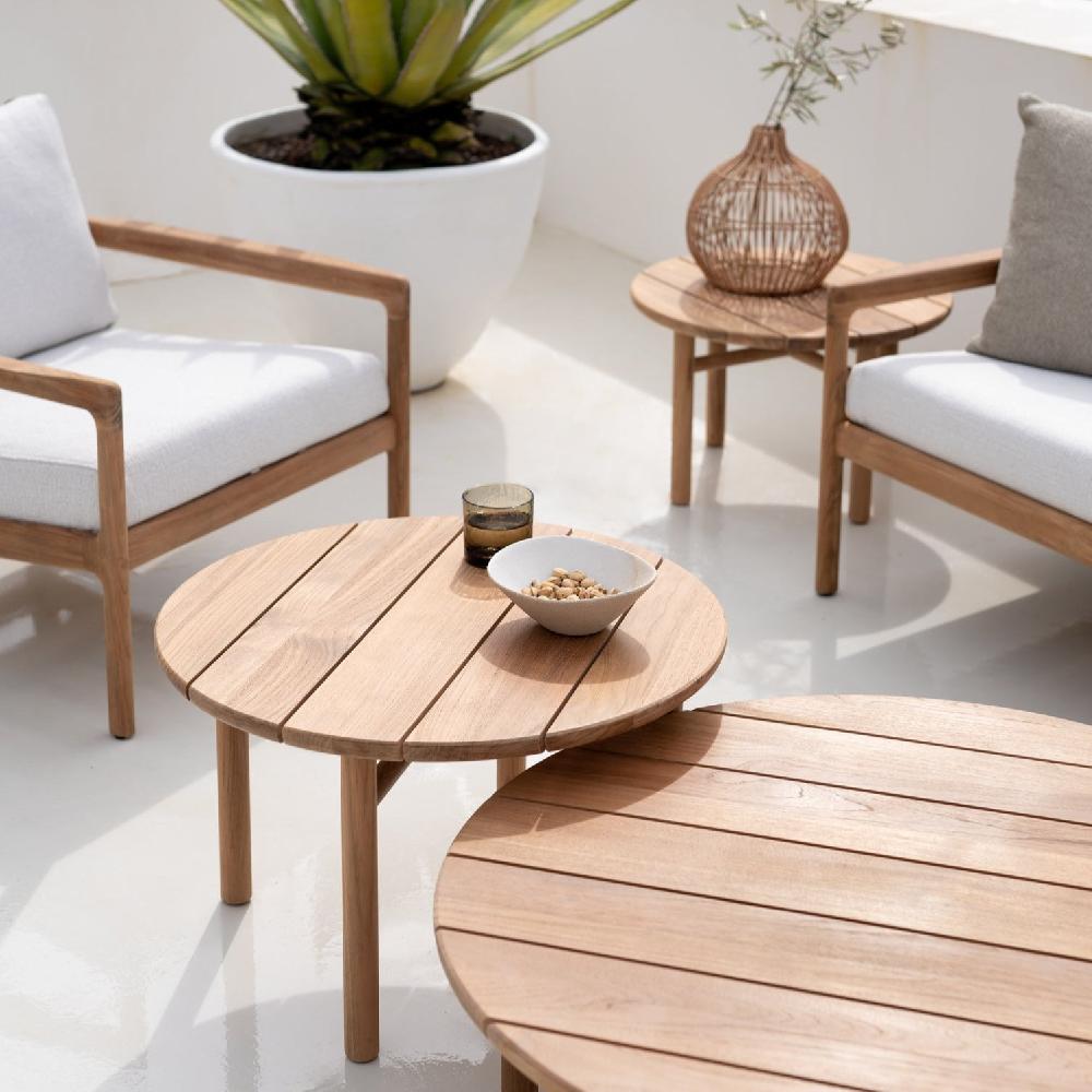be home Quatro Solid Teak Outdoor Coffee Table 27"