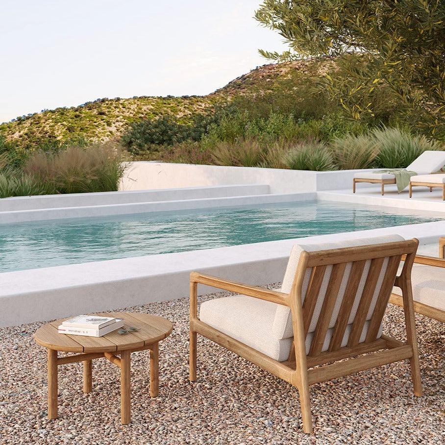 be home Quatro Solid Teak Outdoor Side Table