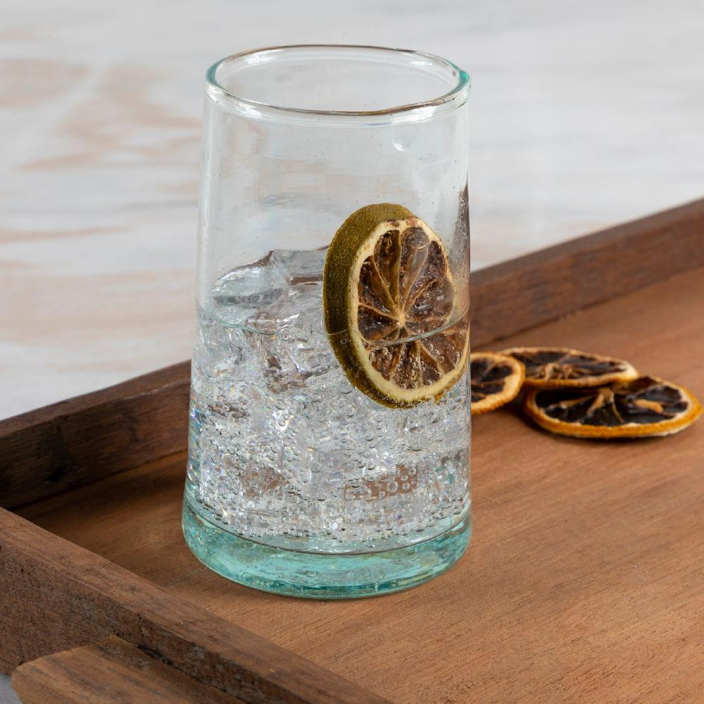 Be Home Recycled Tall Cone Glass Clear Set Of 4