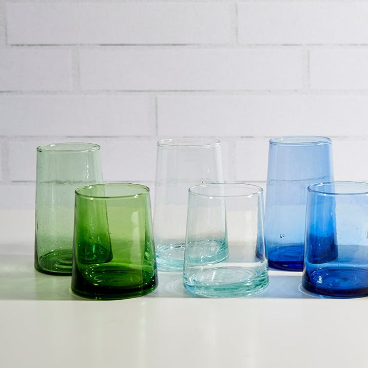 Be Home Recycled Tall Cone Glass Clear Set Of 4