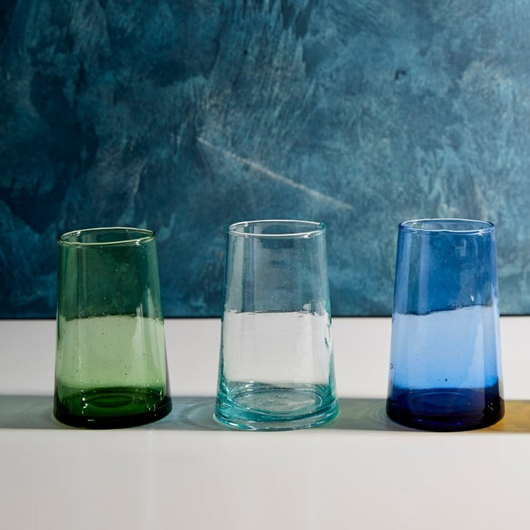 Be Home Recycled Tall Cone Glass Clear Set Of 4