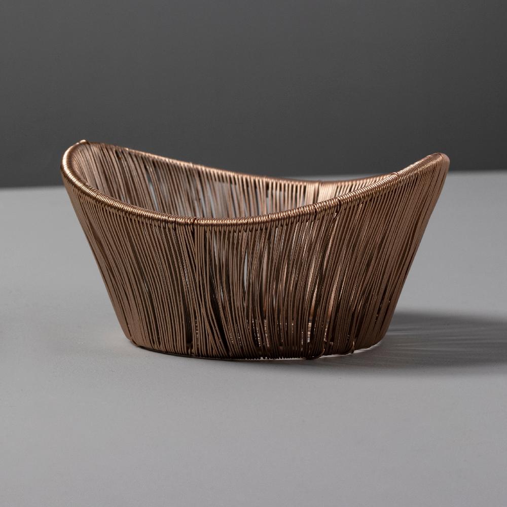 Be Home Rosé Rhythm Wire Basket Small