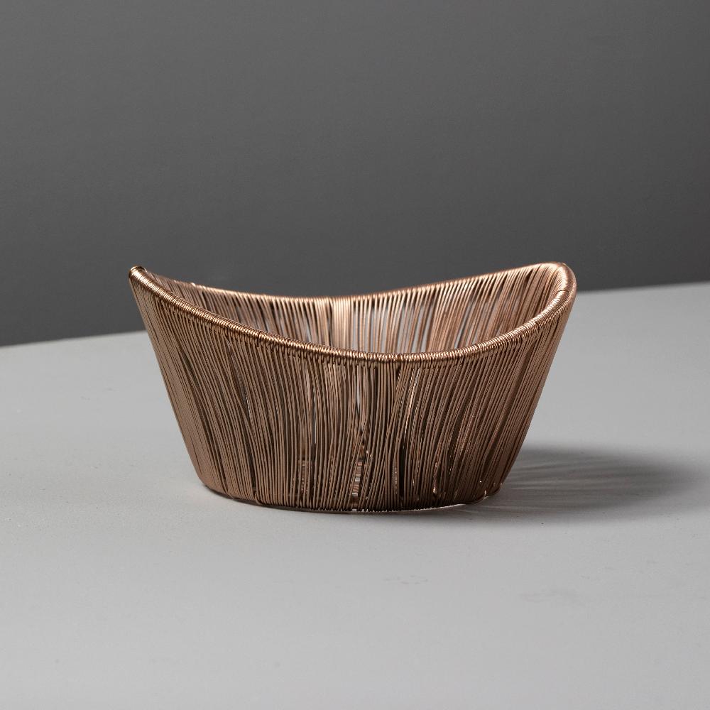 Be Home Rosé Rhythm Wire Basket Small