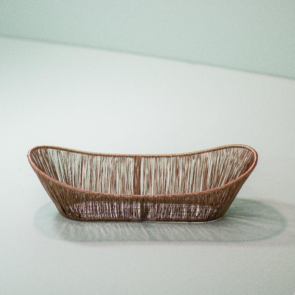 Be Home Rosé Rhythm Wire Oval Basket
