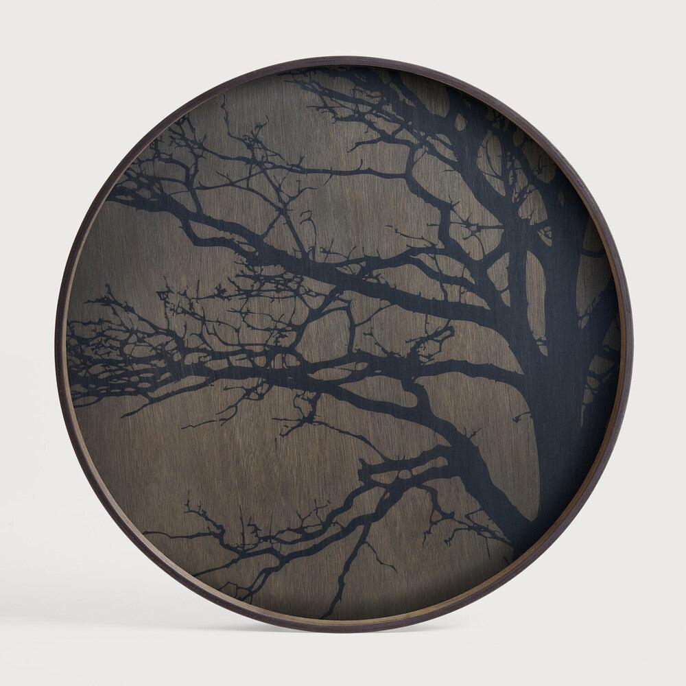 Be Home Round Black Tree Tray Large