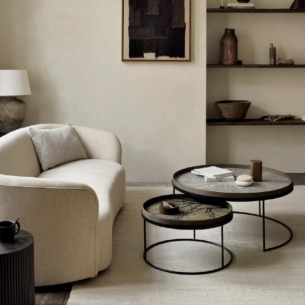 be home Round Black Tree Tray Large