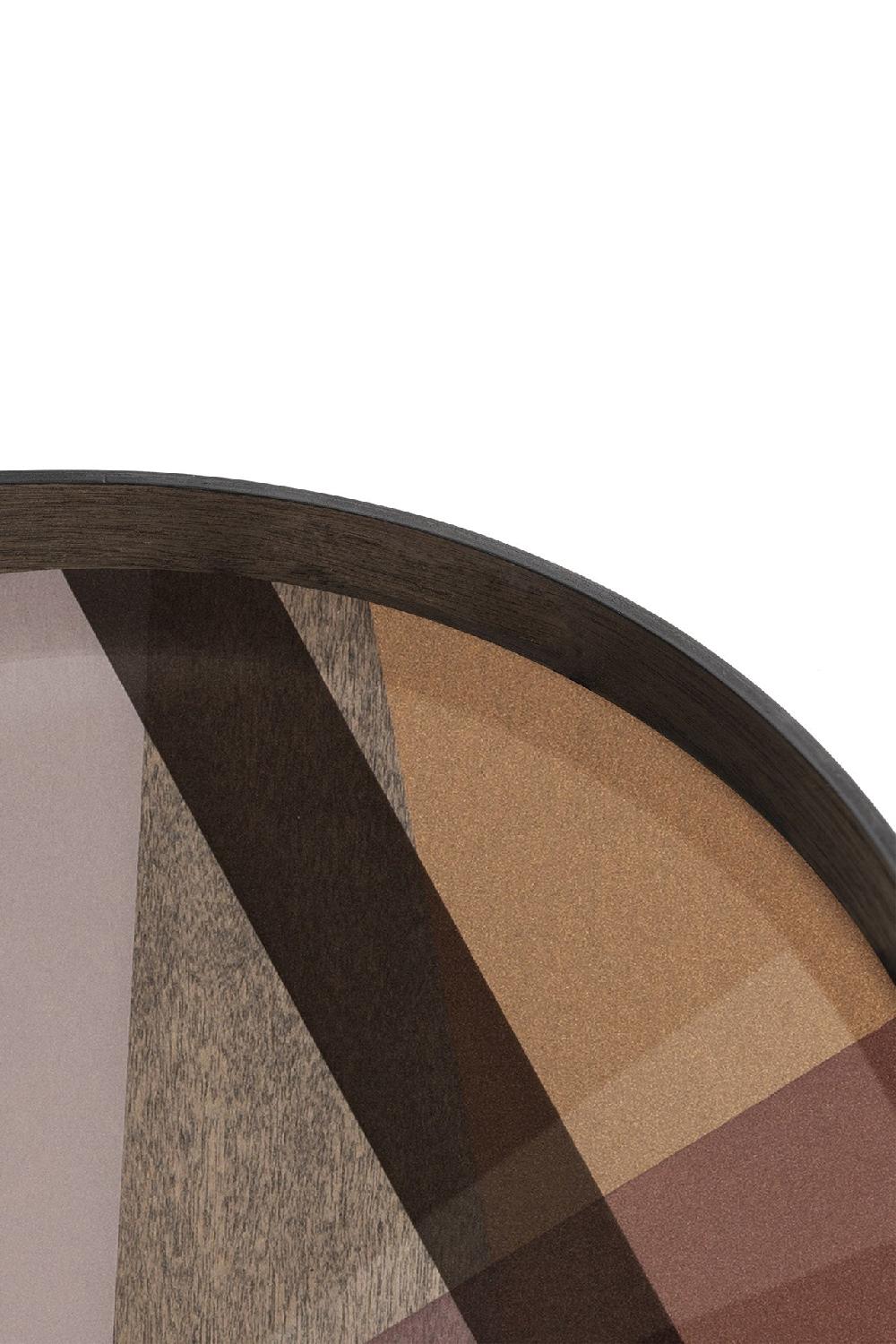 Be Home Round Glass Angle Tray Pinot Large