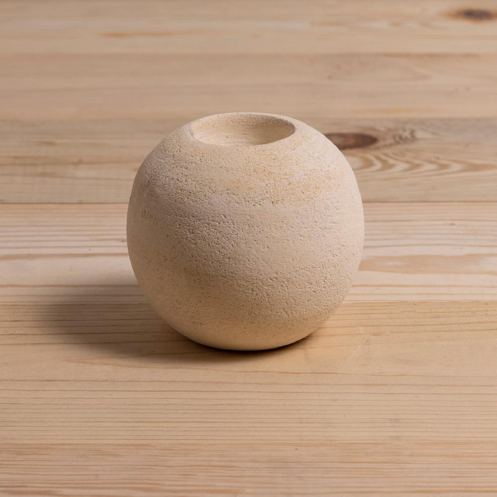 Be Home Round Sandstone Tea-light Holder Large