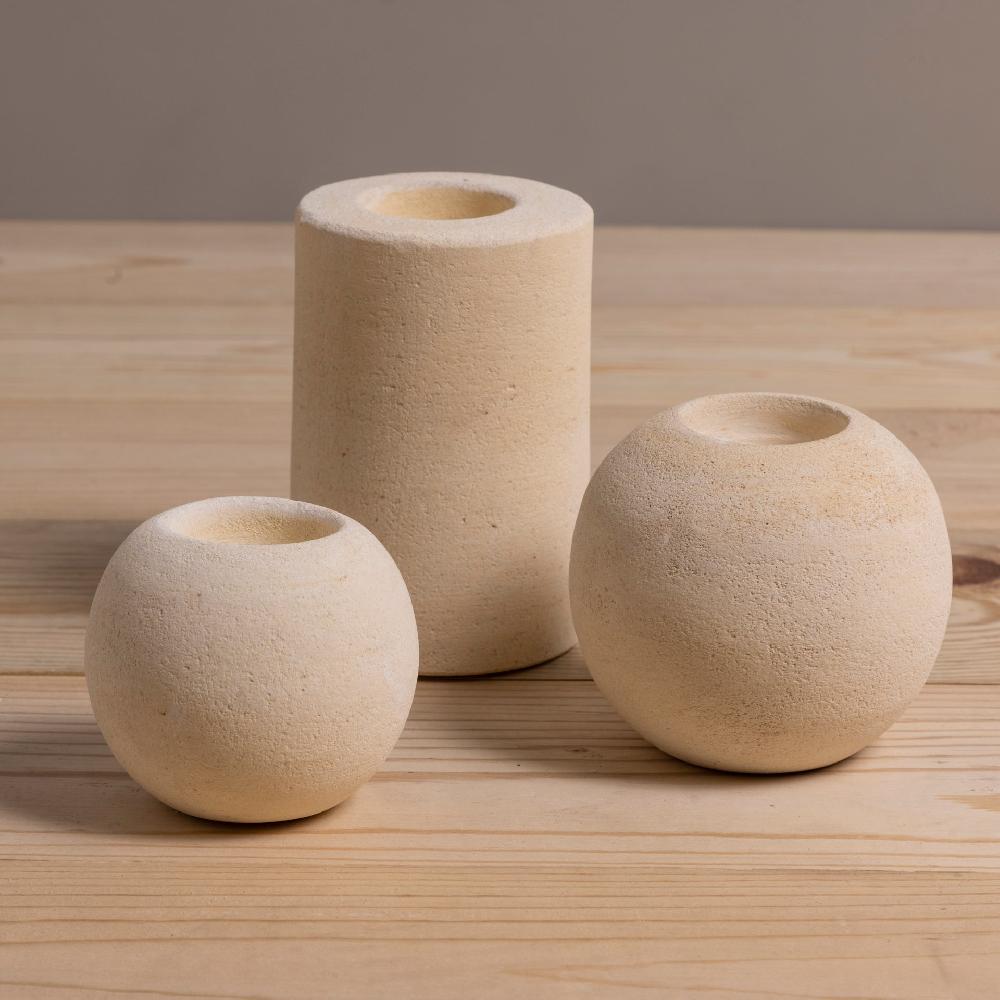 Be Home Round Sandstone Tea-light Holder Large