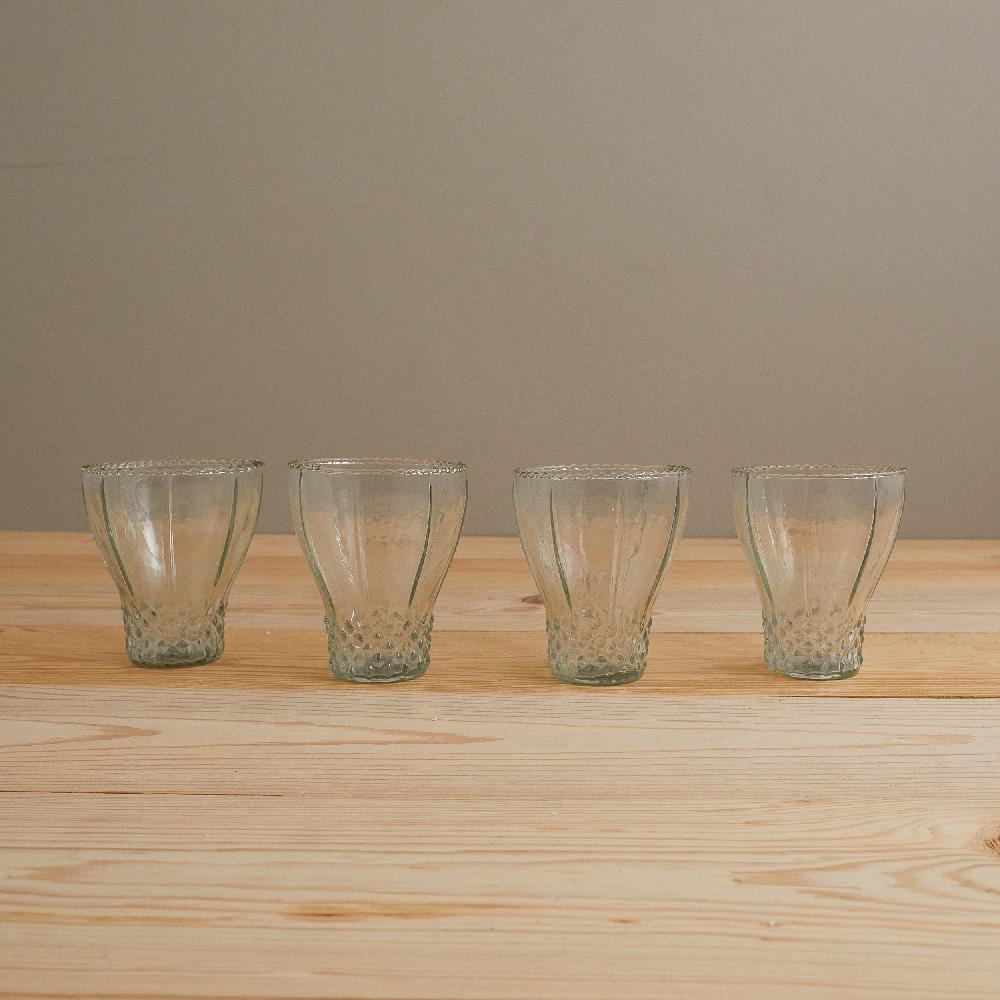 be home Ruffle Bell Glass Set of 4