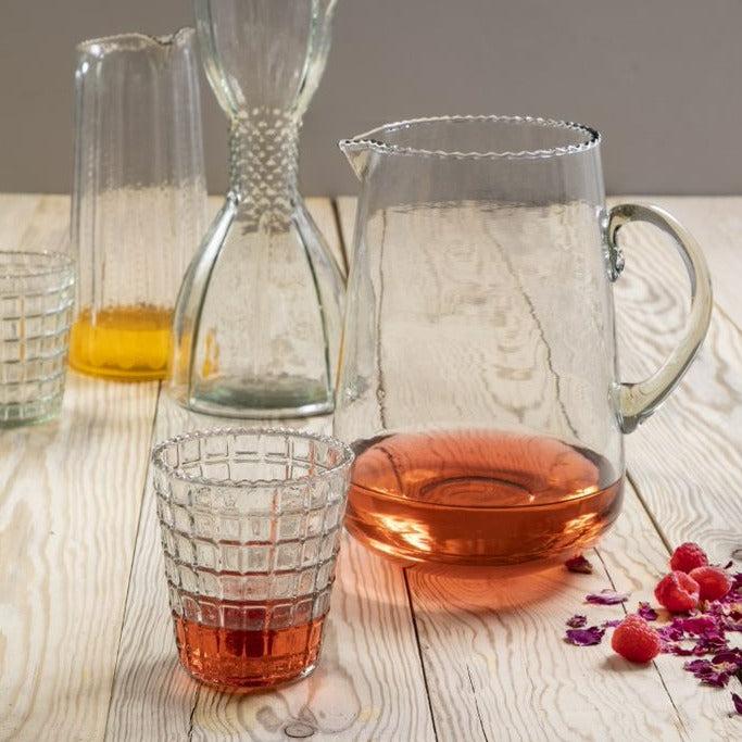 Be Home Ruffle Glass Lattice Tumbler Set Of 4