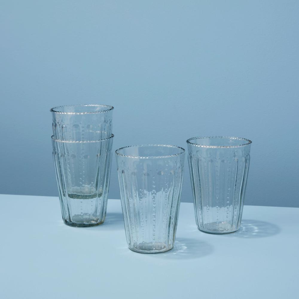 Be Home Ruffle Glass Tumbler Set Of 4