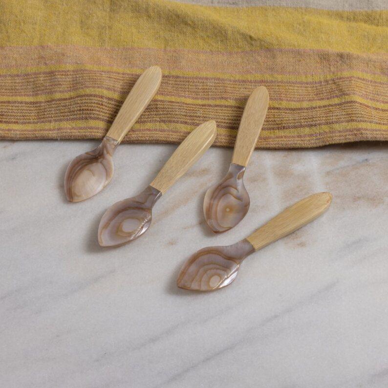 Be Home Serin Shell Medium Spoons Set Of 4