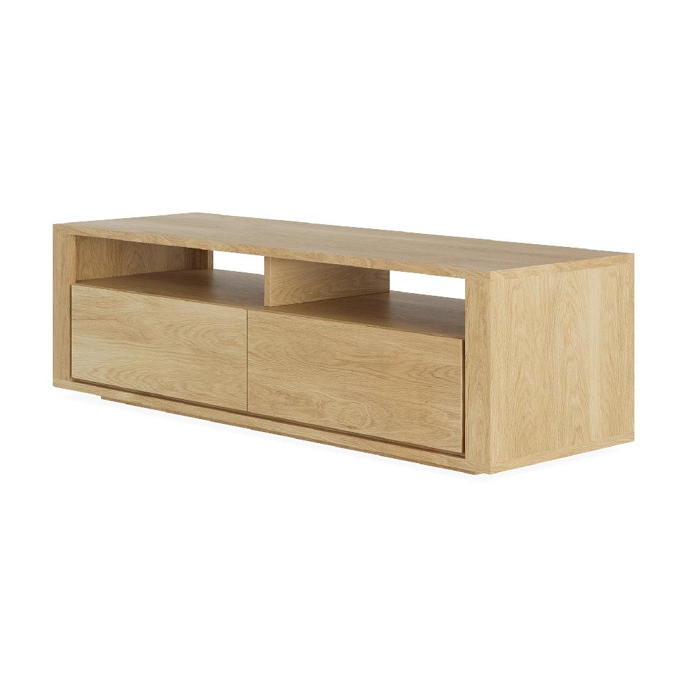 Be Home Shadow Solid Oak Media Console 55.5"