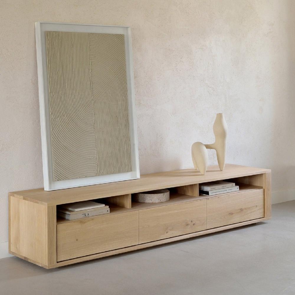 be home Shadow Solid Oak Media Console 83"