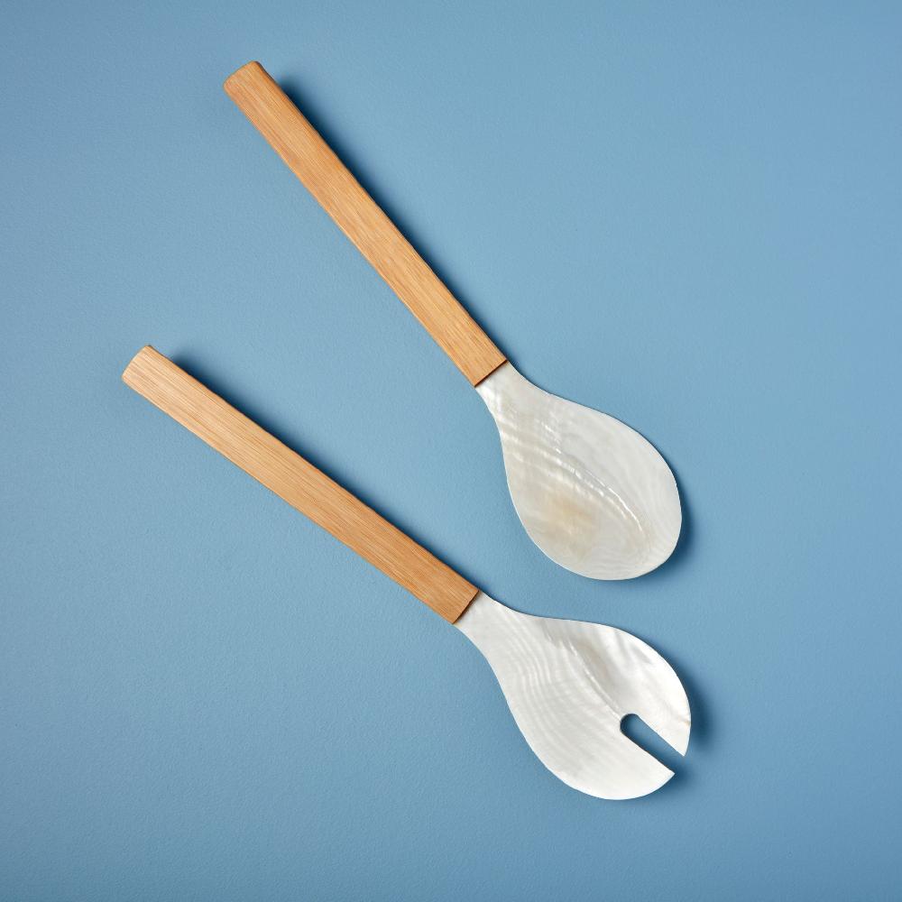 be home Shell & Bamboo Serving Set