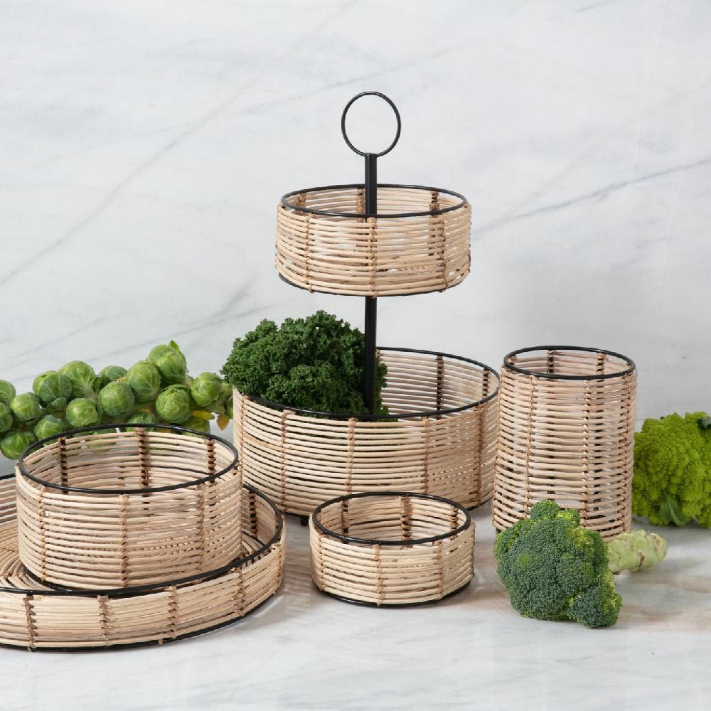be home Simla Cane Tiered Basket