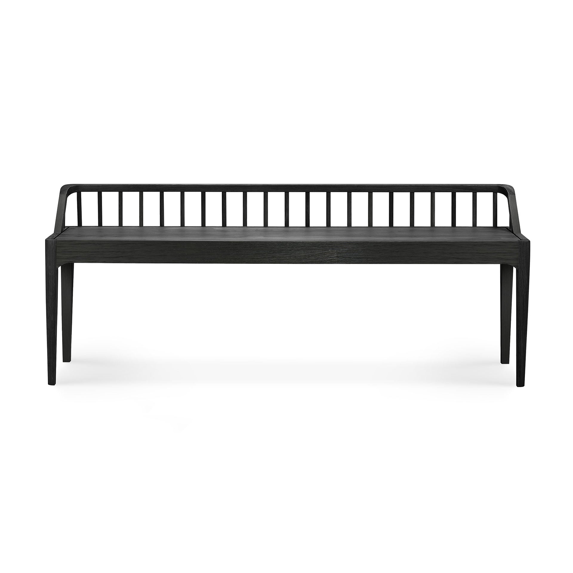 Be Home Spindle Solid Black Oak Bench