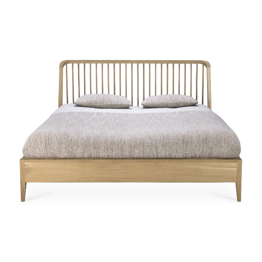 Be Home Spindle Solid Oak Bed Queen