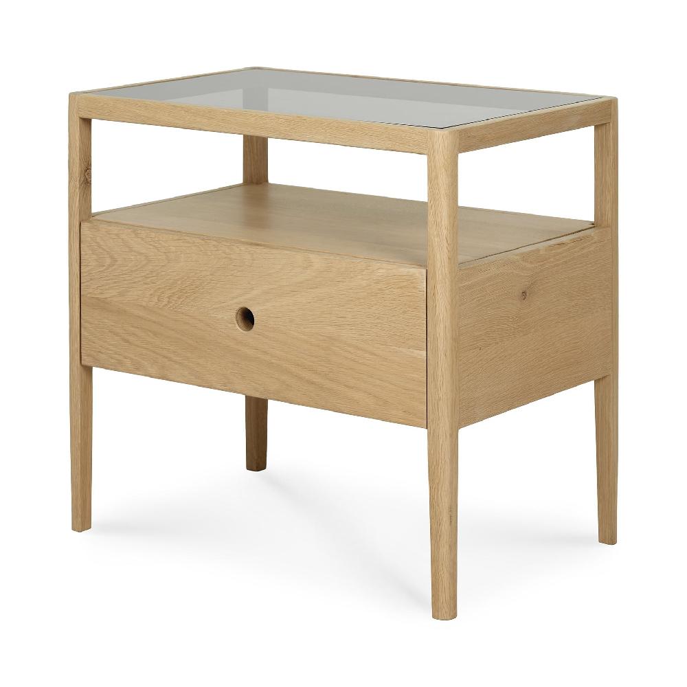 Be Home Spindle Solid Oak Bedside Table