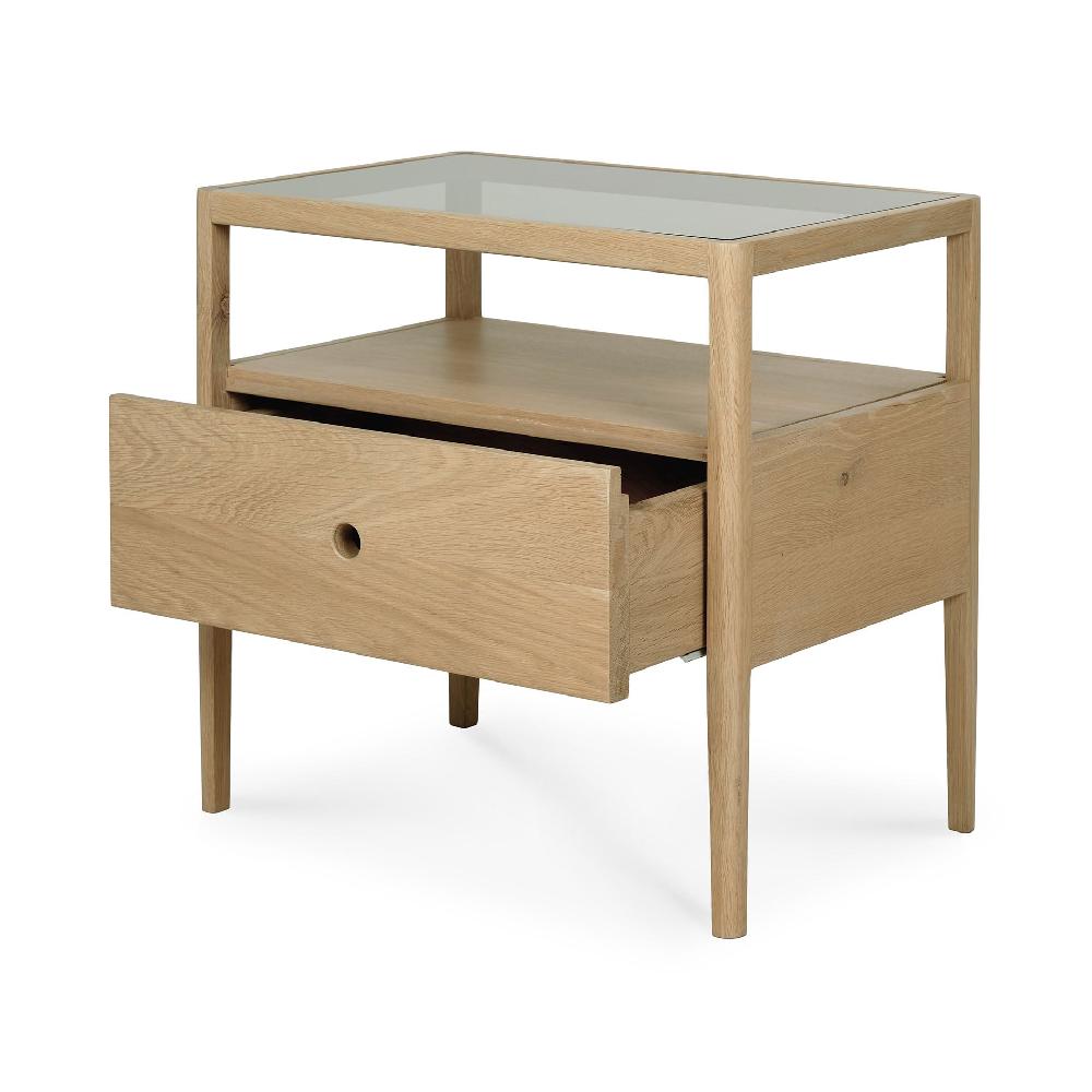 Be Home Spindle Solid Oak Bedside Table