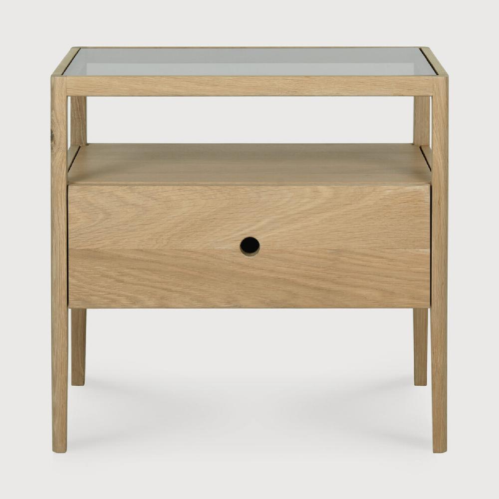 be home Spindle Solid Oak Bedside Table
