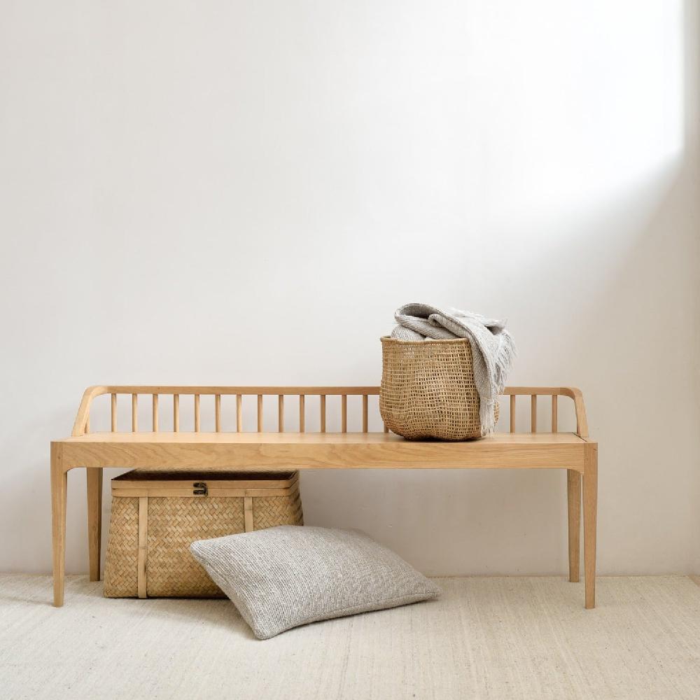 Be Home Spindle Solid Oak Bench