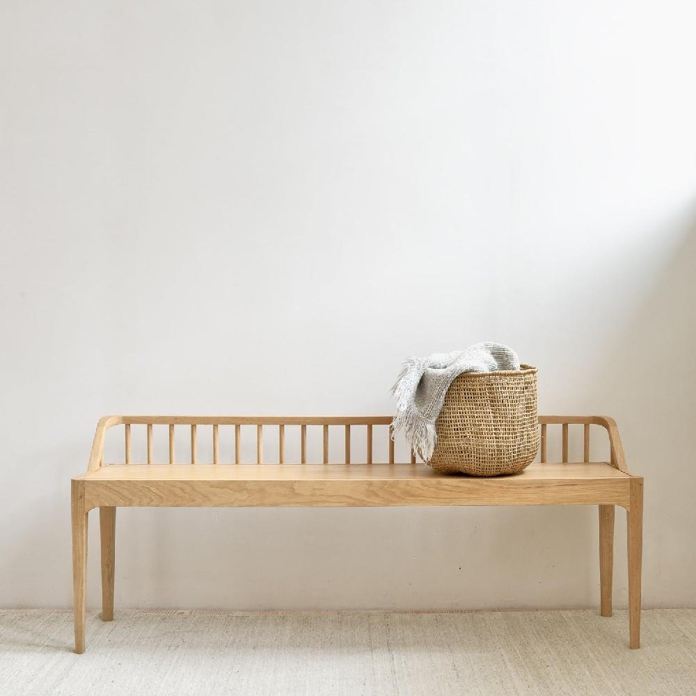 Be Home Spindle Solid Oak Bench