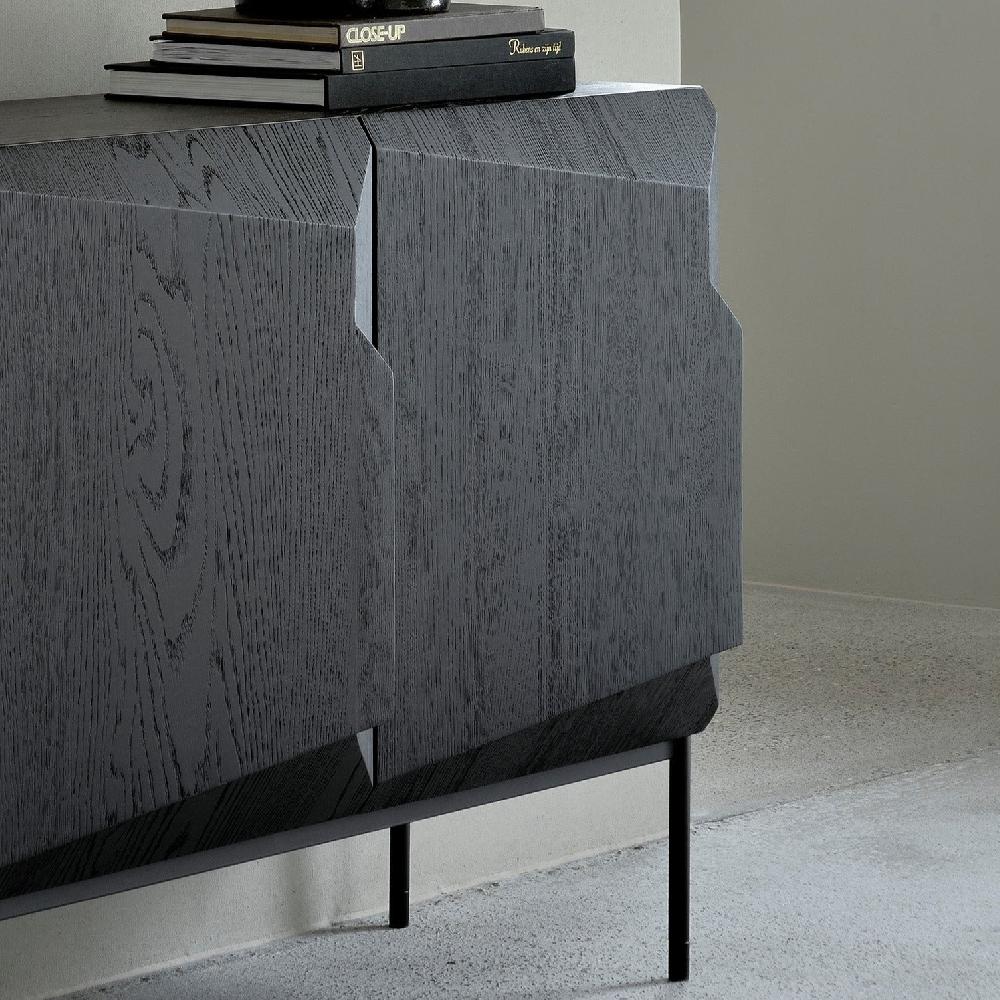 Be Home Stairs Black Oak Sideboard 3 Doors