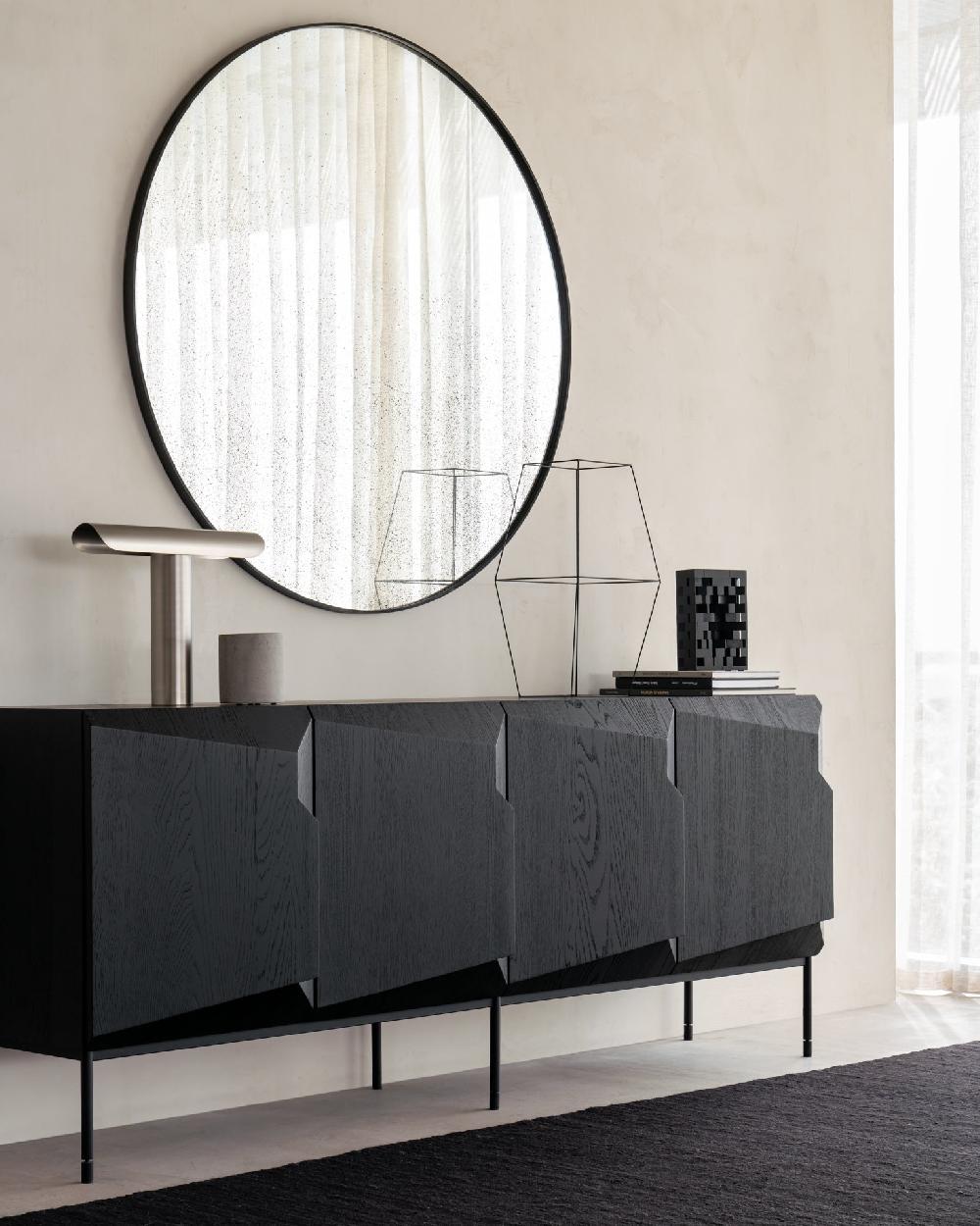 Be Home Stairs Black Oak Sideboard 4 Doors