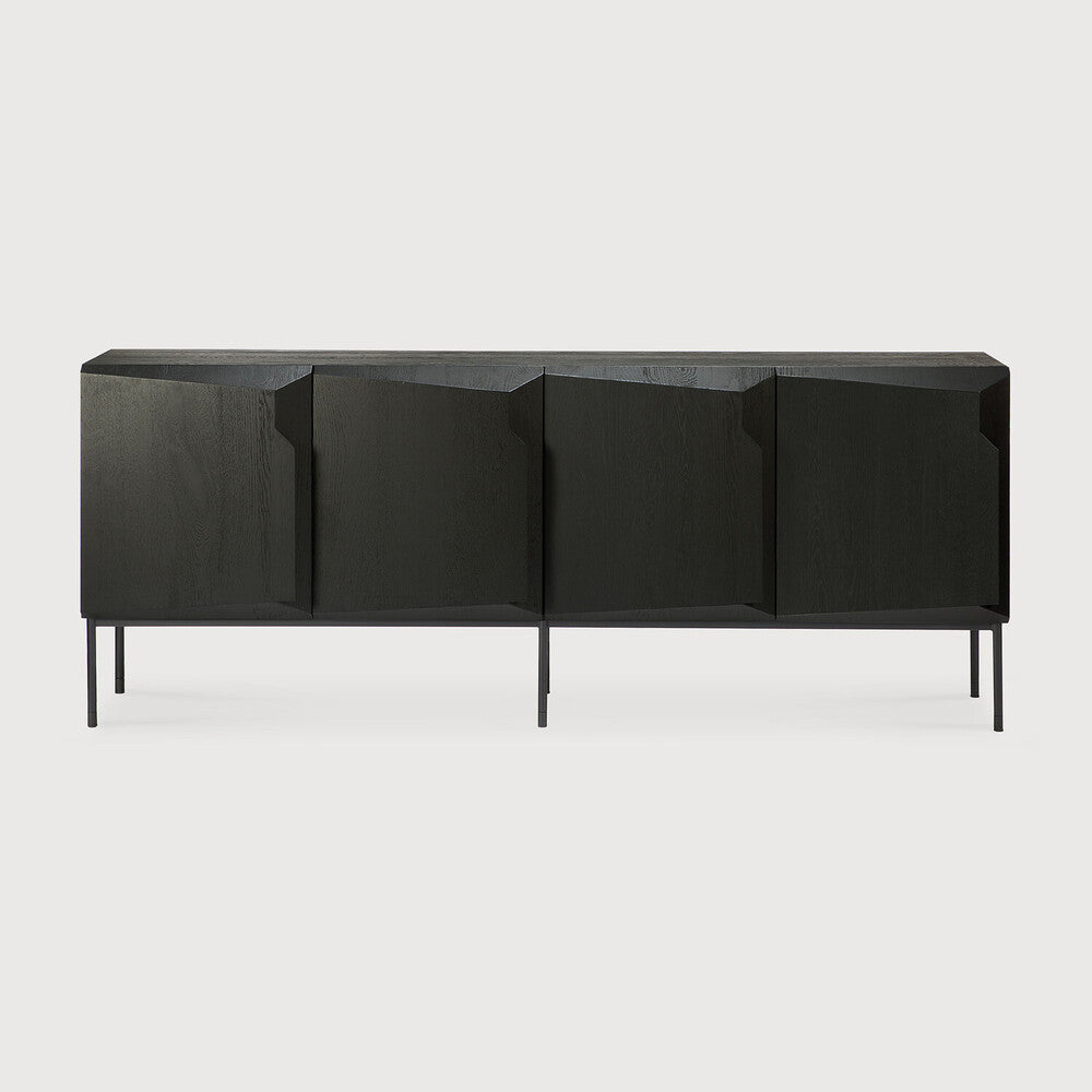 Be Home Stairs Black Oak Sideboard 4 Doors