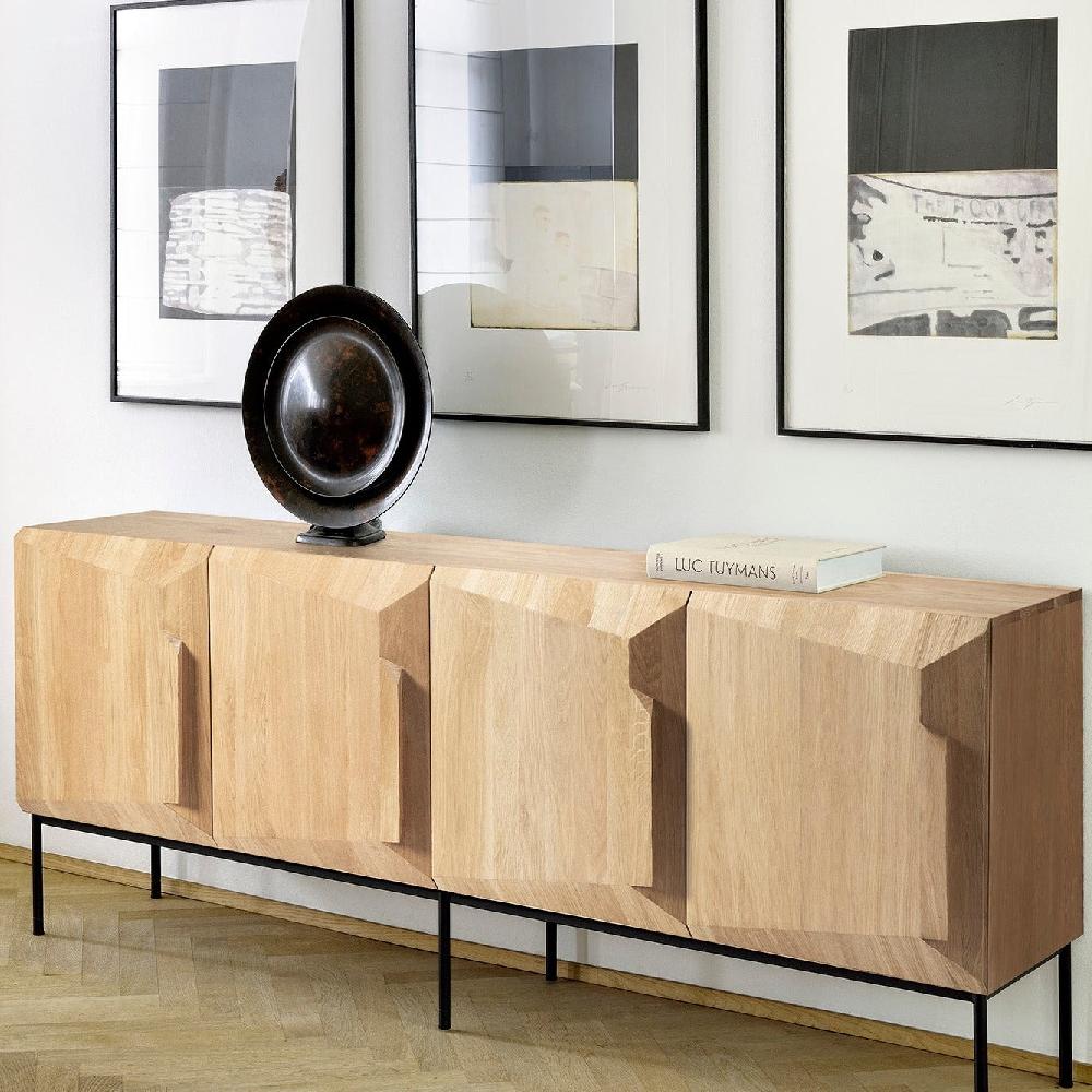 be home Stairs Oak Sideboard 4 Doors