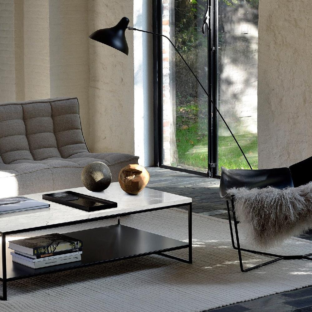 Be Home Stone Coffee Table White Carrara Marble