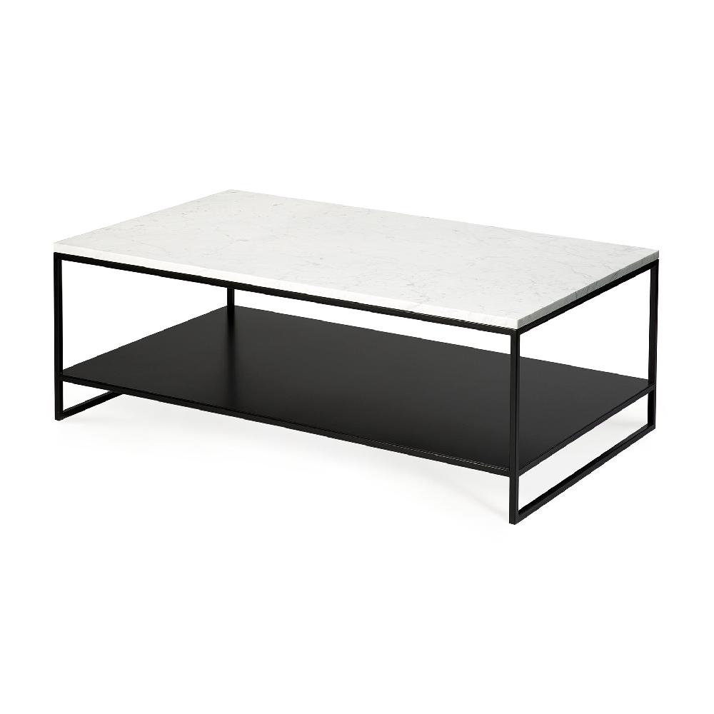 Be Home Stone Coffee Table White Carrara Marble