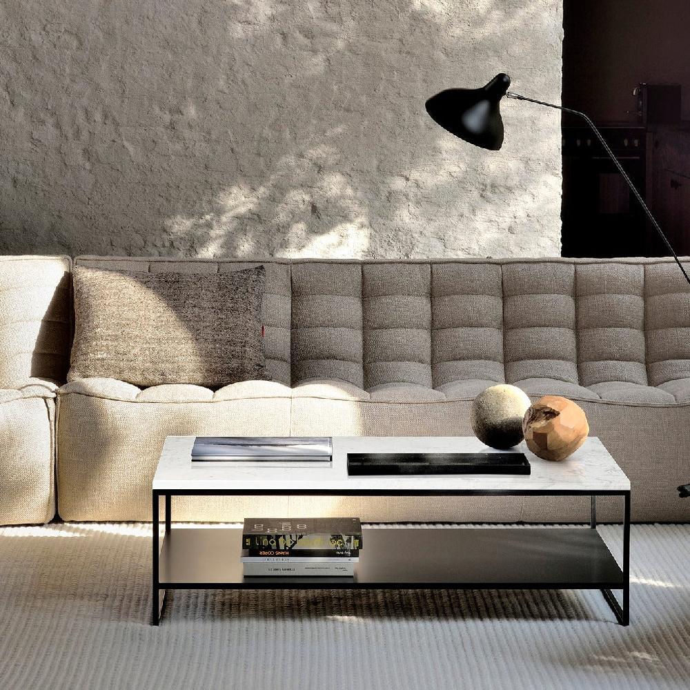 be home Stone Coffee Table White Carrara Marble