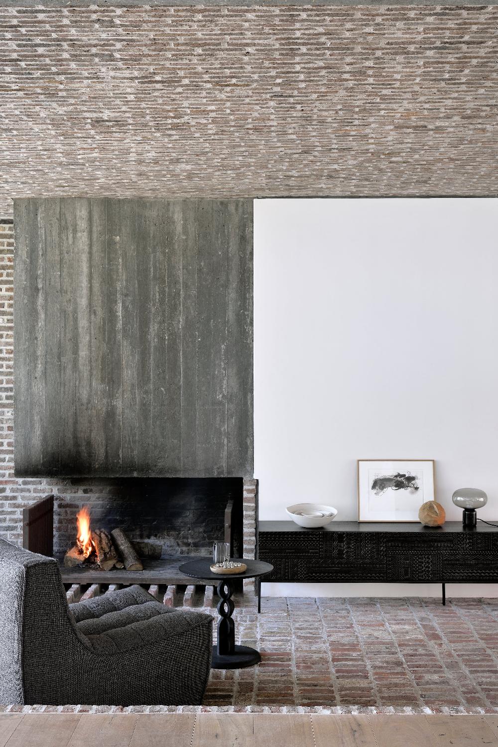 Be Home Tabwa Black Teak Media Console 94.5"