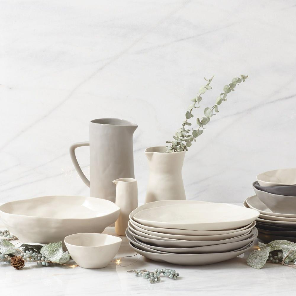 Be Home Tam Stoneware Carafe Pearl