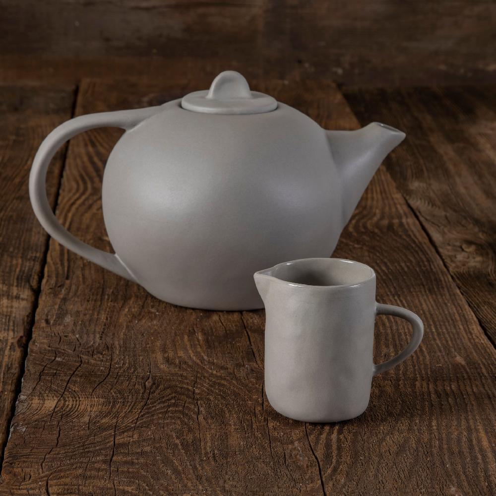 Be Home Tam Stoneware Creamer Sterling