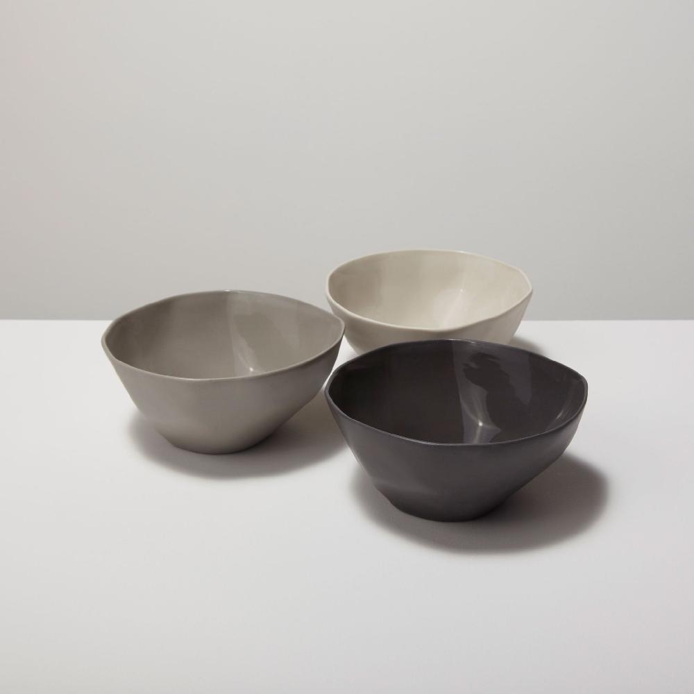 Be Home Tam Stoneware Dessert Bowl Slate Set Of 4