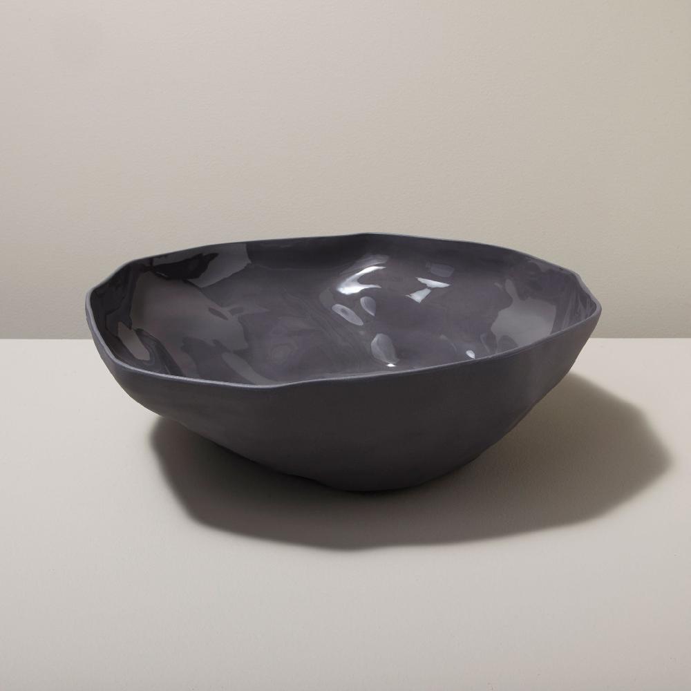 be home Tam Stoneware Large Serving Bowl Slate