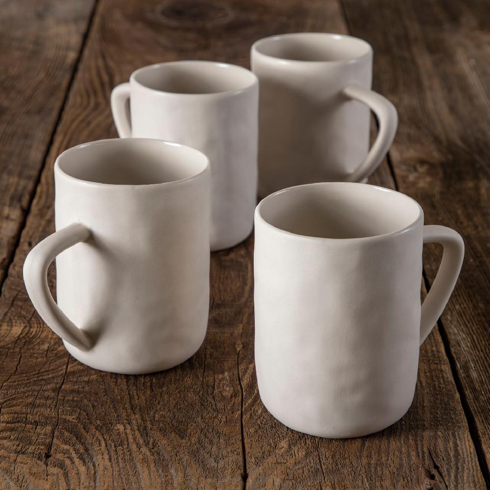 be home Tam Stoneware Mug Pearl Set of 4