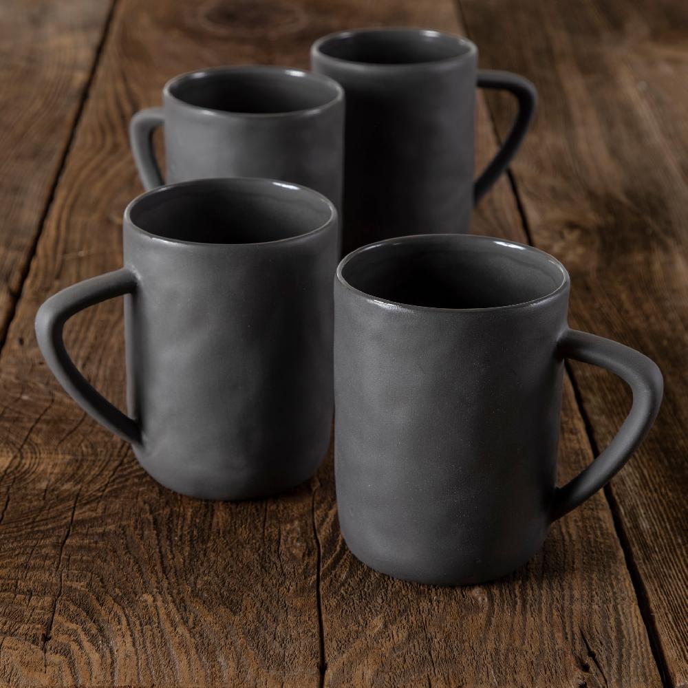 be home Tam Stoneware Mug Slate Set of 4
