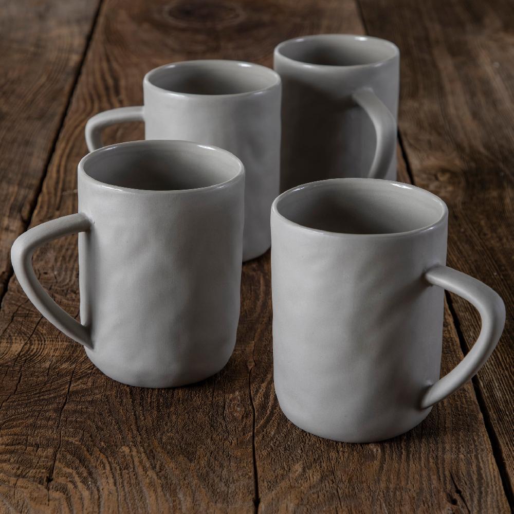 be home Tam Stoneware Mug Sterling Set of 4