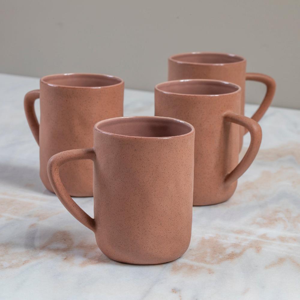 Be Home Tam Stoneware Mug Terracotta Rose Set Of 4
